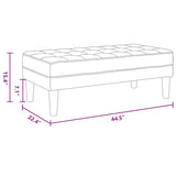 Bench with Cushion Light Grey 113 x 57 x 39 cm Velvet 42001947