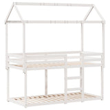 Bunk Bed without Mattress White 90x190 cm Single Solid Wood Pine 3282128