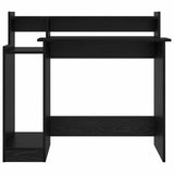 Desk with Shelf Black Oak 97 x 45 x 90 cm Engineered Wood 875242