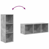 Wall-mounted TV Cabinet Concrete Grey 37x37x107 cm Engineered Wood 805484
