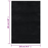 Shaggy Rug Black 240x305 cm Polyester 353820