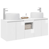 Bathroom Cabinet Set 3 pcs High Gloss White 49.5 x 44.5 x 66 cm 3405721