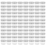 Glass Jam Jars with Silver Lids 96 pcs 110 ml 50794