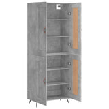 Highboard Concrete Grey 69.5x34x180 cm Engineered Wood 3199661