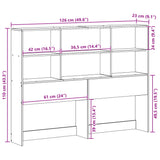 Headboard with Storage White 120 cm Solid Wood Pine 855667
