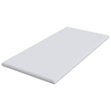 Mattress Topper White 100 x 200 x 6 cm Jaquard Fabric 4106180