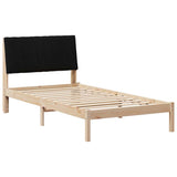 Bed Frame with Headboard Brown 100 x 200 cm Solid Pine Wood 878911