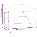 Foldable Party Tent with 4 Sidewalls 3x4.5 m White 48870