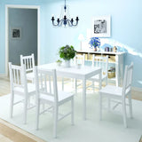 Seven Piece Dining Set Pinewood White 242959