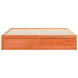 Bed Frame without Mattress Wax Brown 200x200 cm Solid Wood Pine 3282365