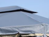 3 x 4m Aluminium Garden Gazebo, Marquee Canopy Shelter Pavilion Party Tent with Nets and Curtains T3398P315382