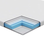 Mattress Pad White 80 x 200 cm Gel Memory Foam 4106276