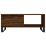 Coffee Table Brown Oak 90x50x36.5 cm Engineered Wood 830579