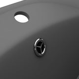 Luxury Basin Overflow Oval Matt Dark Grey 58.5x39 cm Ceramic 146939