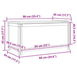 Storage Box Solid Oak Wood 42000874