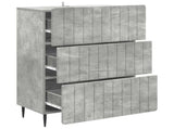 Drawer Cabinet Concrete Grey 66 x 34.5 x 92 cm Engineered Wood 894378