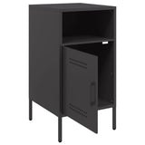 ZNTS Bedside Cabinets 2 pcs Black 36x39x68 cm Steel 843067