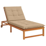 Sunlounger Cushion GEMERT 100% Polyester Sand 190 x 70 x 9 cm 947402