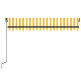 Manual Retractable Awning 350x250 cm Yellow and White 3069078