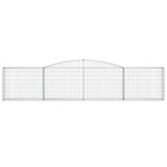 Arched Gabion Baskets 6 pcs 400x30x80/100 cm Galvanised Iron 3146857
