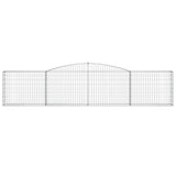 Arched Gabion Baskets 6 pcs 400x30x80/100 cm Galvanised Iron 3146857