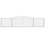 Arched Gabion Baskets 6 pcs 400x30x80/100 cm Galvanised Iron 3146857
