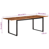 Dining Table 200x100x75 cm Solid Wood Acacia 373620