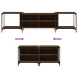 TV Cabinet Brown Oak 203x37x50 cm Engineered Wood 837611