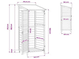 Garden Shed with Roof White 59 x 56 x 176 cm Solid Fir Wood 42033461