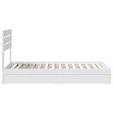 Storage Bed with Headboard White 75 x 190 cm Engineered Wood 3411604
