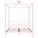 Bed Frame Pink Metal Super King Decorative Inlays Bed Frame 284491