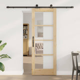 Sliding Door ORKDAL Natural and Black 73.5 x 198.5 cm 3332015