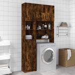 ZNTS Bathroom Cabinet Smoked Oak 32x25.5x190 cm Engineered Wood 815537