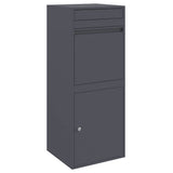 Parcel Drop Box with Storage Anthracite 41 x 38 x 103 cm Steel 874935