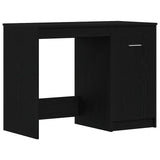 Desk with Storage Black Oak 100 x 50 x 76 cm Engineered Wood 862482