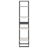 4-Tier Book Cabinet White 40x30x140 cm Solid Pine Wood 806423