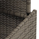 Garden Table Grey 100x55x73 cm Poly Rattan and Acacia Wood 366127