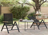 Reclining Garden Chairs 2 pcs Black 58 x 73 x 111.5 cm 42030041