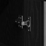 Highboard 2 pcs Black Oak Engineered Wood 3334348