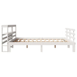 Bed Frame with Headboard without Mattress White 180x200 cm Super King 3306119
