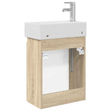 Bathroom Vanity Unit with Tap Sonoma Oak 45.5 x 22.5 x 84 cm 889463
