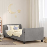 Children's Bed Frame with Headboard Light Grey 90 x 200 cm 42010887