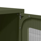 ZNTS Highboard Olive Green 68x39x107 cm Steel 853378