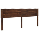 Live Edge Headboard ROSTOCK Dark Brown 200 cm Solid Acacia Wood 903212