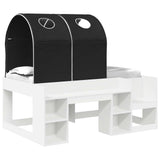 Bed with Tunnel 4 pcs White and Black Engineered Wood 3423502