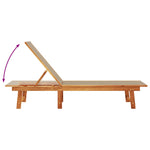 Sun Lounger Taupe Solid Wood Acacia and Textilene 4008415