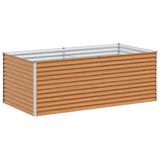 Garden Raised Bed 195 x 100 x 68 cm Galvanised Steel 42017367