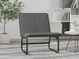 Lounge Chair Grey 54x75x76 cm Faux Leather 351333
