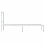 Metal Bed Frame without Mattress with Headboard White 90x200cm 355407