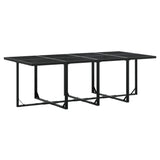 9 Piece Garden Dining Set Black Poly Rattan 3295050